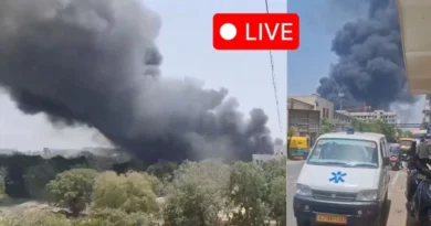 जलता हुआ प्लेन अहमदाबाद हादसे में