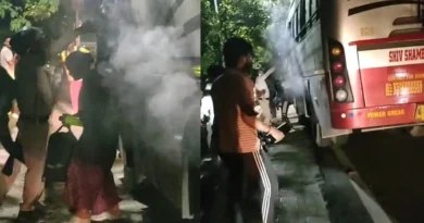 ऋषिकेश बस आग से बचकर उतरे यात्री